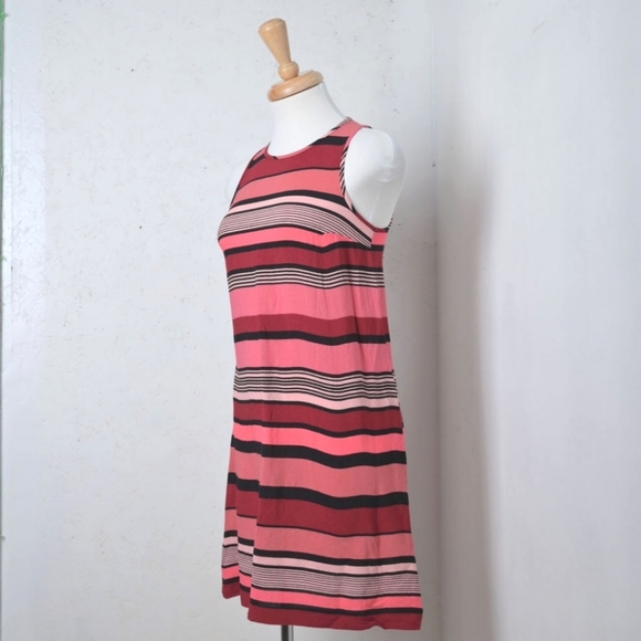 LOFT | Shades of pink & red striped sleevless womens dress - Picture 1 of 12